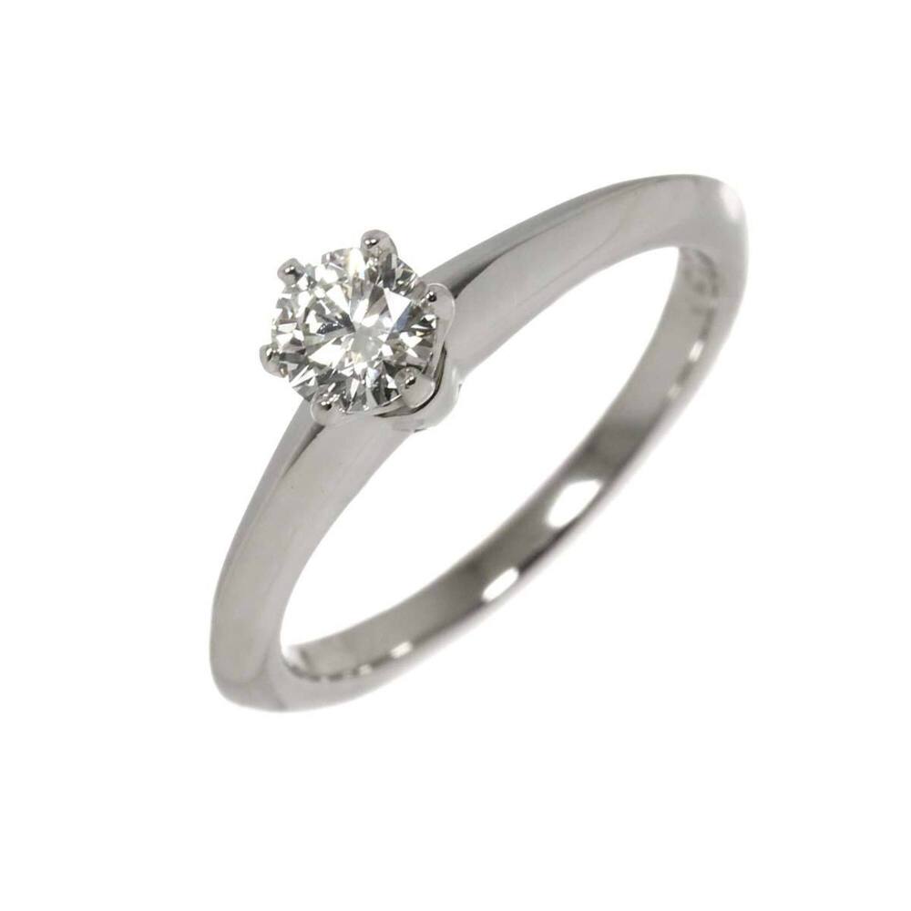 Tiffany & Co. Solitaire Diamond Ring, 0.29ct, H VS1, 3EX, Platinum.